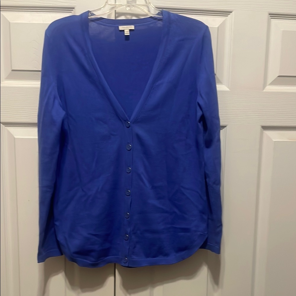 Talbots Blue Button-Up Cardigan